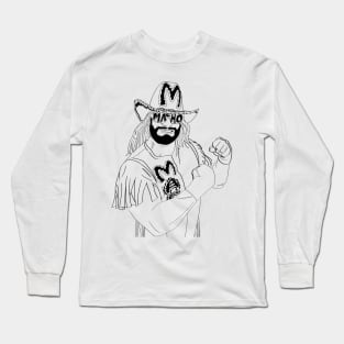 Macho Man Line art Long Sleeve T-Shirt